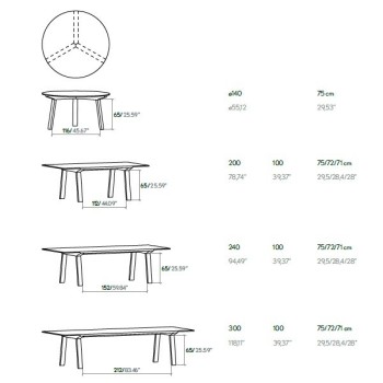 Table Mitis en chêne super mat - Punt Mobles Table Mitis en chêne super mat - Punt Mobles