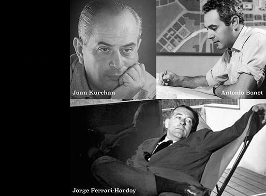 Antonio Bonet, Juan Kurchan y Jorge Ferrari Hardoy